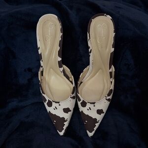 Jessica Simpson Cow Print Heels